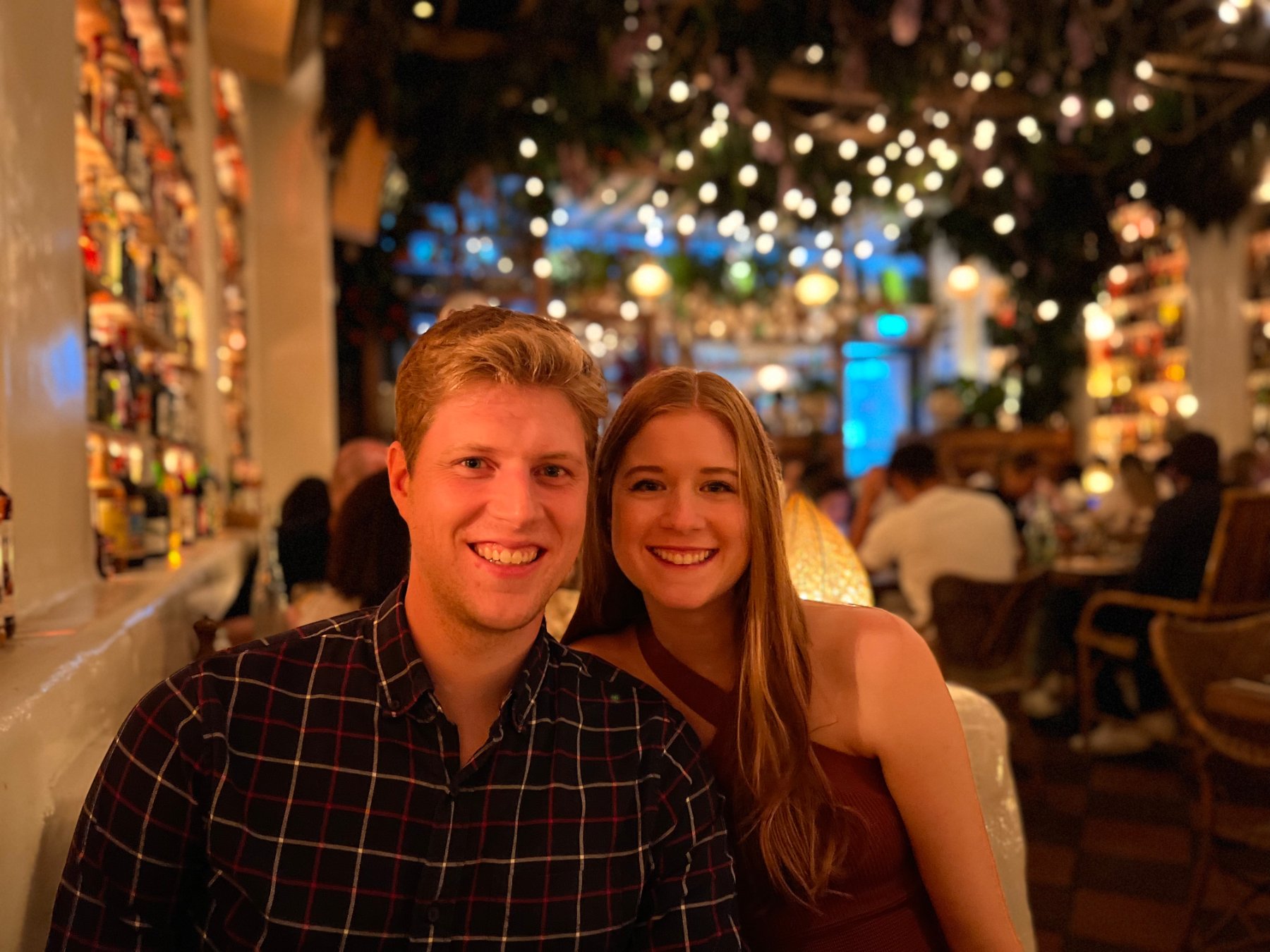 Beautiful London restaurant (Circolo Popolare) with our friends Dave & Aimee.